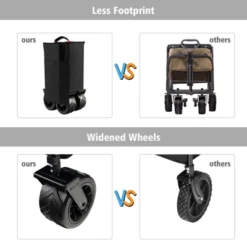 Tangkula Collapsible Folding Outdoor Utility Wagon With Cover Bag Outdoor Camping Garden Cart With Telescoping Handle Black/Blue -Beauty house GUEST 51ca4a8a 8f4f 446d ba95 41a0bd76dab5