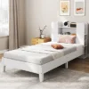 Tangkula Twin Size Bed Frame Wooden Platform Bed Kids Bed Frame W/ Bookcase Headboard -Beauty house GUEST 530cddd1 9ccd 4c8e 9ffd 024970429974
