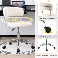 Tangkula Computer Desk Chair Adjustable Office Chair Swivel Vanity Chair -Beauty house GUEST 553c1afd 7530 4a67 924e d339762abbd6