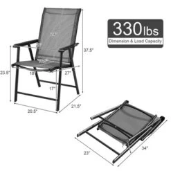 Tangkula 2PCS Folding Chairs Steel Frame Patio Garden Outdoor W/ Armrest & Footrest -Beauty house GUEST 5658c8c0 bbab 4b77 87a3 2a11536c29e4
