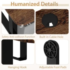 Tangkula 55" Electric Standing Desk Height Adjustable Home Office Table W/ Hook -Beauty house GUEST 56bc2a85 504f 4ba5 8479 fc8f4c9368eb