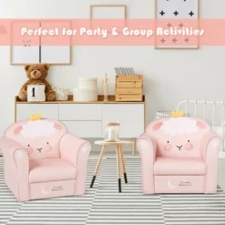 Tangkula Kids Sofa Children Armrest Chair With Pattern Toddler Furniture W/Sturdy Wood Construction Armrest Couch -Beauty house GUEST 57215d34 d8b3 4901 ba60 e02785790e1e