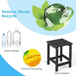 Tangkula 2PCS 14" Patio Adirondack Side Table HDPE Square Weather Resistant Garden -Beauty house GUEST 58961c3c 83af 4a5d b99c 8bdddf611946