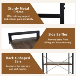 Tangkula Kitchen Bakers Rack W/ Power Outlet 4 Tiers Coffee Bar Table W/ 2 AC Outlets -Beauty house GUEST 59643e53 3c25 4932 a659 1a83173b1782