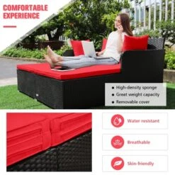 Tangkula Patio Rattan Daybed With 4 Pillows Cushioned Sofa For Outdoor 20 Tangkula Patio Rattan Daybed With 4 Pillows Cushioned Sofa For Outdoor -Beauty house GUEST 5b7896a0 b31a 48b5 a996 1ba44f1d6e69