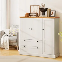 Tangkula Sideboard Buffet Cabinet Kitchen Pantry Hutch Storage Cabinet Farmhouse Credenza -Beauty house GUEST 5b89c3b0 84ba 430a b44f 25ed21f653bb