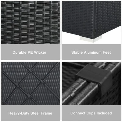 Tangkula 7PCS Rattan Patio Conversation Sectional Furniture Set W/ Cushion Pillow 7 Tangkula 7PCS Rattan Patio Conversation Sectional Furniture Set W/ Cushion Pillow - Image 5