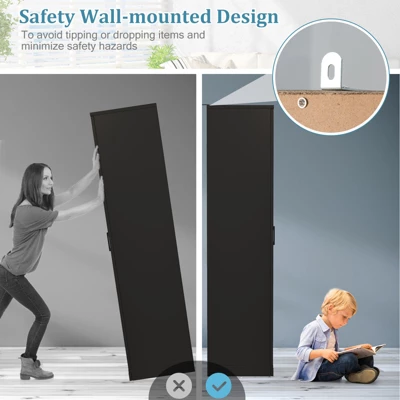 Tangkula 70" Storage Cabinet Freestanding Pantry Cabinet W/2 Doors & 5 Shelves Black 7 Tangkula 70" Storage Cabinet Freestanding Pantry Cabinet W/2 Doors & 5 Shelves Black - Image 5