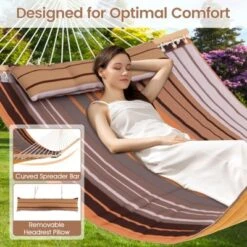 Tangkula Patio Hammock Foldable Portable Swing Chair Bed Detachable Pillow Blue & Green 15 Tangkula Patio Hammock Foldable Portable Swing Chair Bed Detachable Pillow Blue & Green -Beauty house GUEST 5d134bf5 e582 4198 bd2c 82f092b5a580