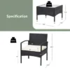 Tangkula 3PCS Wicker Rattan Furniture Patio Coffee Table Chair W/ Washable Cushion -Beauty house GUEST 5d595df8 b98b 4c0b 8bc3 ffca54b06cf8