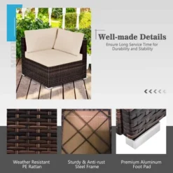 Tangkula Set Of 7 Patio Furniture Set W/ 35" Propane Gas Fire Pit Table & Waterproof Cover -Beauty house GUEST 5ee19be2 2ffe 401a aa74 f04ec4308c9c