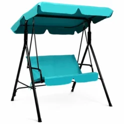 Tangkula Blue Outdoor Swing Canopy Patio Swing Chair 2-Person Canopy Hammock -Beauty house GUEST 5f240209 fd66 4c59 ac09 46ea217218b7