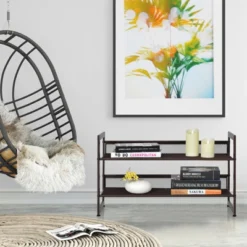 Tangkula Iron Shoe Shelf 2/3/4-Tier Space Saving Layered Shoes Shelving Shoes Storage Organizer -Beauty house GUEST 614f491b 943f 41e6 b7e1 a43c481cbb32