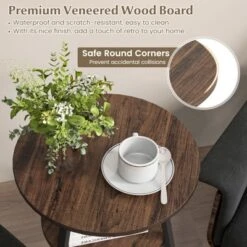 Tangkula 2-tier Accent Coffee Tea Table Nightstand Bedside Table W/ Storage Shelf -Beauty house GUEST 61d129d2 90dd 4f56 95e5 cc8802e38f18