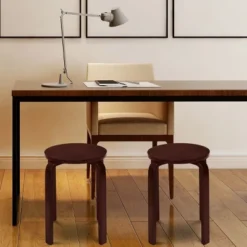 Tangkula Set Of 4 Stacking Bentwood Stool Round Dining Chair Backless Bar Stool -Beauty house GUEST 63415b59 30e6 471b 8eac a8ec20fbaee6