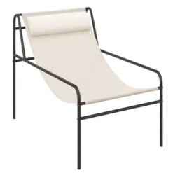 Tangkula Patio Sling Chair Modern Accent Chair W/ Removable Headrest & Sturdy Metal Frame -Beauty house GUEST 6401d90e 1951 4773 8a91 7b95150a7a29
