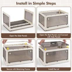 Tangkula 6-Pack Stackable Storage Bins W/Lids 24 Gallon Collapsible Plastic Container Box -Beauty house GUEST 64dff53b 0998 4faa b060 0a59338cbf9e