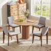 Tangkula Wooden Dining Chairs Of 4 W/ Added Cushions High Curved Back For Dining Room -Beauty house GUEST 654b5f8d de4d 4442 b52e e24eb3e9d5a6