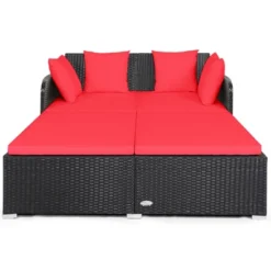 Tangkula Patio Rattan Daybed With 4 Pillows Cushioned Sofa For Outdoor 23 Tangkula Patio Rattan Daybed With 4 Pillows Cushioned Sofa For Outdoor -Beauty house GUEST 66205bcb 63e4 4b9c 96e6 c53c598fee98