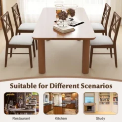 Tangkula Dining Chairs Set Of 4 Upholstered Kitchen Side Chairs W/ Rubber Wood Frame -Beauty house GUEST 6653bfa8 c574 4888 88e6 d19054a56a3a