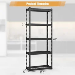 Tangkula 2PCS 5-Tier Metal Shelving Unit Heavy Duty Wire Storage Rack With Anti-slip Foot Pads -Beauty house GUEST 66e73036 aabf 4e14 bc4f 6f528fb3f321 1