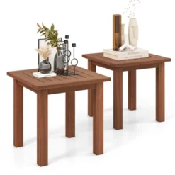 Tangkula 1PC/2PCS Patio Hardwood End Table Square Side Table With Slatted Tabletop Small Coffee Bistro Table Indoor Outdoor Side Table 20 Tangkula 1PC/2PCS Patio Hardwood End Table Square Side Table With Slatted Tabletop Small Coffee Bistro Table Indoor Outdoor Side Table -Beauty house GUEST 68e80533 ef66 4d2b a103 a8f7290fecf1