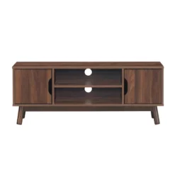 Tangkula TV Stand Storage Media Console For TV’s Up To 50’’ Wooden Entertainment Center W/Shelves Brown/Black/White -Beauty house GUEST 6b66978a 3466 41e4 bae3 495203f754bf