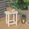 Tangkula 1PC/2PCS 18" Adirondack Square Tea Table Side Table Outdoor Small Patio Table Weather Resistant Or Backyard Garden White -Beauty house GUEST 6b7e7e2d e998 4917 9c31 8053c23d1129