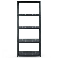 Tangkula 5 Tier Plastic Storage Shelves Multi-Use Free Standing Shelf Unit Heavy Duty Rack For Home Office Garage,28"XL X 15"W X 67"H,Black 17 Tangkula 5 Tier Plastic Storage Shelves Multi-Use Free Standing Shelf Unit Heavy Duty Rack For Home Office Garage,28"XL X 15"W X 67"H,Black -Beauty house GUEST 6be3fabb 8b5e 44c1 be76 075b65ae80ed