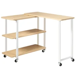 Tangkula Sofa Side Table W/Storage Shelves Mobile End Table Rolling Couch Table Desk For Living Room Bedroom -Beauty house GUEST 6fe88e05 9873 4a26 896d f4982d389c15