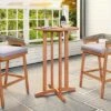 Tangkula 39" Outdoor Acacia Wood Bar Table W/ Slatted Tabletop For Garden Deck -Beauty house GUEST 71815846 c6e4 400d bdca 5d6f562978e0