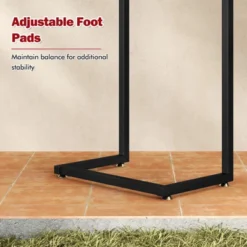 Tangkula 2PCS Mosaic Outdoor C-Shaped End Table W/ Ceramic Tile Top Sturdy Metal Frame -Beauty house GUEST 72630a4a b666 4e9c 8893 9158cab97854