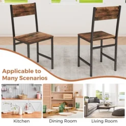 Tangkula Set Of 2 Dining Chairs W/Metal Legs Slanted Back Wide Seat For Living Room -Beauty house GUEST 730c2227 2ec3 4055 9737 1be87aa04876