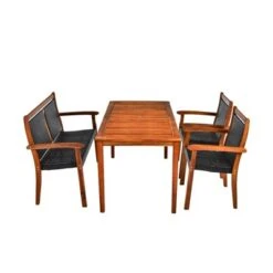 Tangkula 4 Pieces Outdoor Dining Furniture Set Patio Space-Saving PE Rattan Dining Set W/Umbrella Hole 9 Tangkula 4 Pieces Outdoor Dining Furniture Set Patio Space-Saving PE Rattan Dining Set W/Umbrella Hole -Beauty house GUEST 74651c30 c431 4c33 bb90 2acdd2e7d591