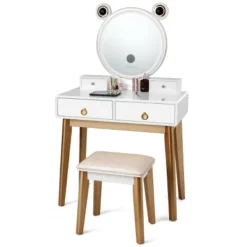 Tangkula Makeup Dressing Vanity Table Set W/ Touch Screen Mirror -Beauty house GUEST 749bd943 43e1 4b01 9312 5e8d0662c076