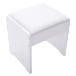 Tangkula 2 Drawers Make-up Mirror Set Vanity Dressing Table Flip-type Desktop With Stool -Beauty house GUEST 74bf7829 aa00 4aca a28e 359f9c313ecb