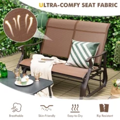 Tangkula 2-Person Outdoor Glider Chair Patio Rocking Lounge Chair W/ Breathable Fabric 14 Tangkula 2-Person Outdoor Glider Chair Patio Rocking Lounge Chair W/ Breathable Fabric -Beauty house GUEST 74cc32f5 4e5d 435d 8973 a15984ee42d8