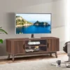 Tangkula TV Stand Storage Media Console For TV’s Up To 50’’ Wooden Entertainment Center W/Shelves Brown/Black/White -Beauty house GUEST 75e60f42 b2cd 4e83 b963 97f147879279