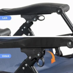 Tangkula Oversized Zero Gravity Lounge Chair Folding Recliner W/ Cup Holder & Pillow, Navy Blue -Beauty house GUEST 76101b35 13ff 4144 aabf 5f7fe02a7e4e