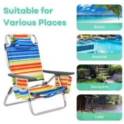 Tangkula 2 Pack Of Folding Beach Chair Portable Backpacking Chair With Cup Holder Headrest Storage Bag For Outdoor -Beauty house GUEST 76be375e 2a9a 41c8 a55d 916a8f1b5c62