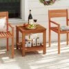 Tangkula 2-Tier Adirondack Side Table W/ Slatted Tabletop Storage Shelf For Garden -Beauty house GUEST 79356cf0 41b4 466f a273 957900fb1cd0