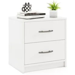 Tangkula 2-Drawer Nightstand Modern Bedside Table W/ Storage For Living Room Bedroom -Beauty house GUEST 7981a167 2fc0 480e 956e c22d60933d1b