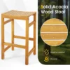 Tangkula 5 Pieces Patio Acacia Wood Bar Set Outdoor Bar Height Table & Saddle Stool Chairs Set -Beauty house GUEST 7a725e16 5a93 4c87 a2a0 ccd9373ad117
