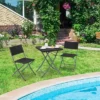 Tangkula 3PCS Patio Bistro Set Folding Wicker Chairs & Table Outdoor Patio Furniture Set -Beauty house GUEST 7a9b8e0a 754d 4d82 bd7e 8e8c686c491a