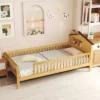 Tangkula Twin Size Kids Bed Solid Wood Platform Bed W/ Under-bed Storage & Storage Cube -Beauty house GUEST 7b51139a e347 44f5 9bb3 c9acea93d4fe