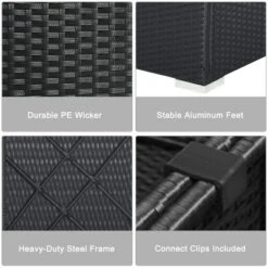 Tangkula 7-Piece Patio PE Rattan Sectional Sofa Furniture Set Wicker Sofa Conversation Set -Beauty house GUEST 7b769153 ba6b 48e2 a0d2 33f131d004ea