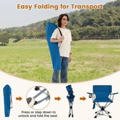 Tangkula 360° Swivel Hunting Seat Folding Swivel Blind Chair W/ Cup Holder & Storage Pocket Storage Bag Non-slip Foot Pads Outdoor Hunting Chair -Beauty house GUEST 7b86304d a13e 4622 8ab7 4f3d474ba409