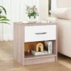 Tangkula 2 PCS Nightstand W/ Drawer Side Table W/ Slide-out Drawer Open Storage Shelf -Beauty house GUEST 7c6050d5 5af5 4474 b46d 34f759130ad7
