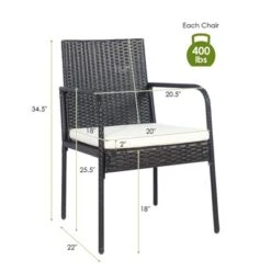 Tangkula 4 PCS Patio All-Weather Wicker Rattan Dining Chairs Outdoor Arm Cushioned Seats Armrest Garden -Beauty house GUEST 7c8d976c ae82 434e 974e cfcad0b7e07a