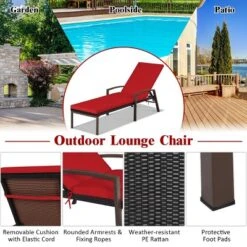 Tangkula 2 PCS Patio Rattan Chaise Lounge Chair Outdoor Reclining Chaise With Cushion And Armrest Wicker Sun Lounger With Adjustable Backrest 11 Tangkula 2 PCS Patio Rattan Chaise Lounge Chair Outdoor Reclining Chaise With Cushion And Armrest Wicker Sun Lounger With Adjustable Backrest -Beauty house GUEST 7ed7a896 1fd2 43b7 b6ab 0a50cdc026e8